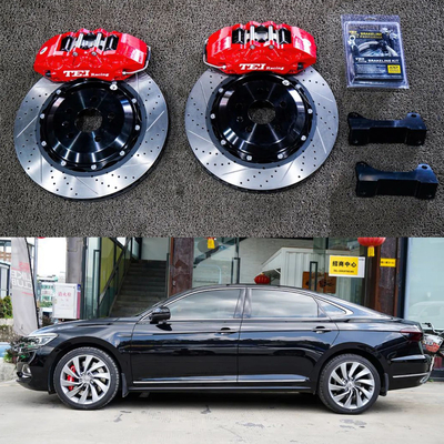 Купить 6 поршневый гоночный калибр VW Большой тормозный комплект 355 * 32 мм высокоуглеродный дисковый гоночный и тормозные колодки для PASSAT 19 дюймового обода онлайн изготовление